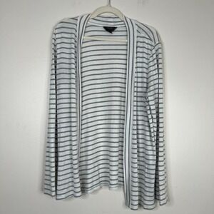 MIX by 41 Hawthorn Striped Open Front Longline Lightweight Cardigan Size XL